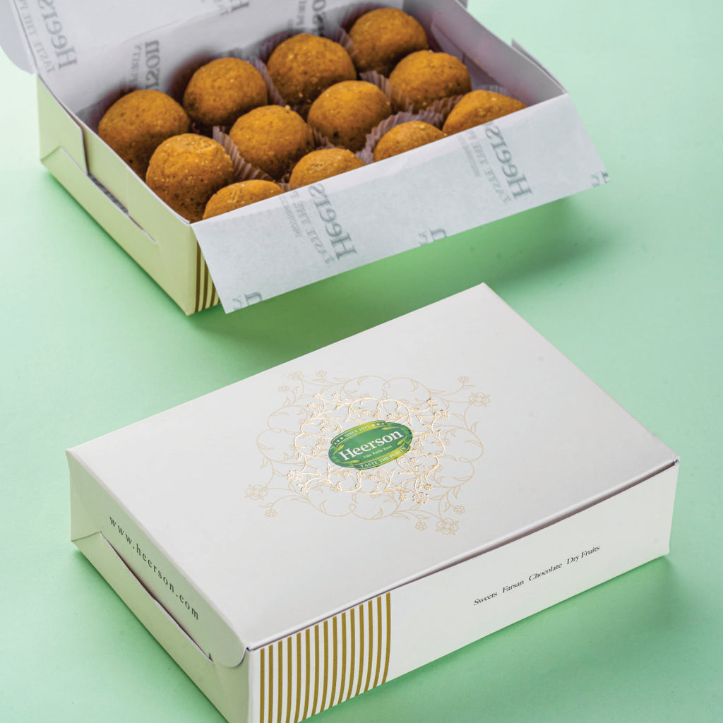 Heerson Besan Ladoo. Premium gram flour sweet.