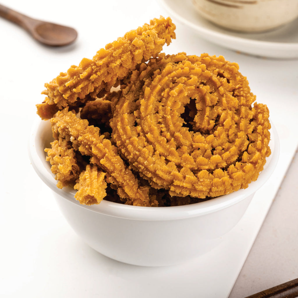 Heerson Bhajani Chakli. Roasted rice and wheat flour blend.