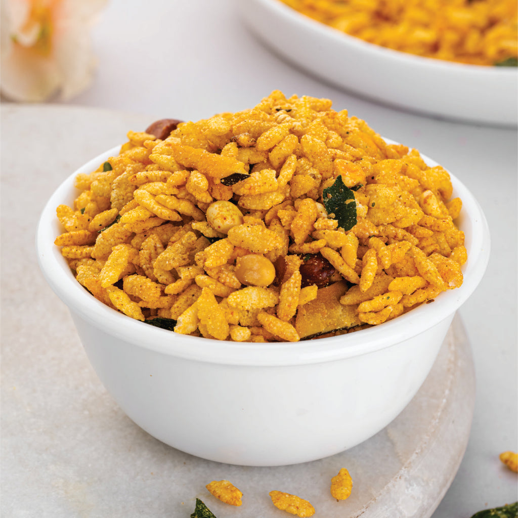 Heerson Lite Mahalaxmi Chiwda. Rice flakes and peanuts blend.