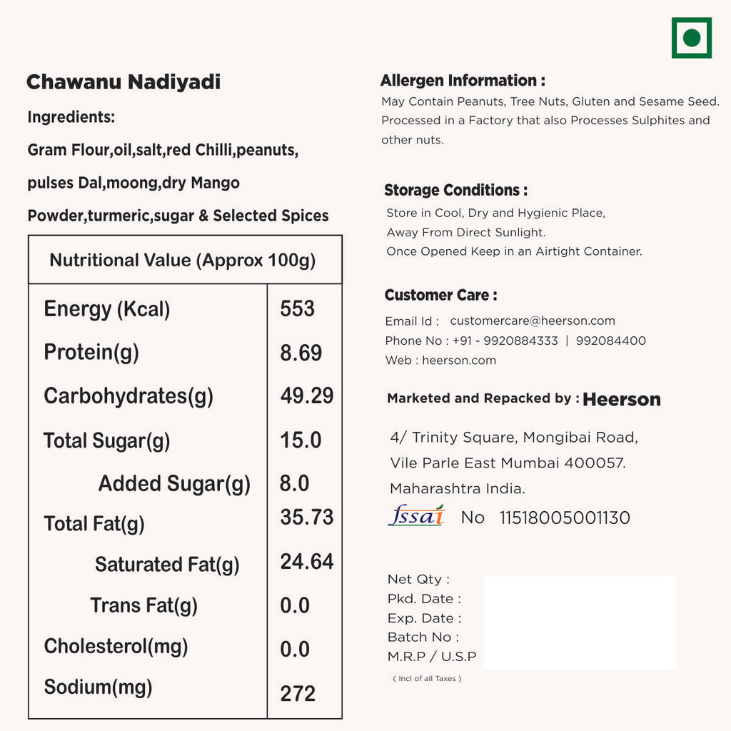 Mixed lentils & gram flour Namkeen . Nadiyadi Bhusa