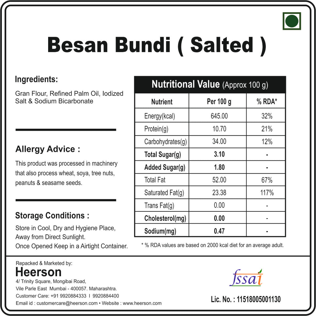 Besan Bundi ( Salted ) 