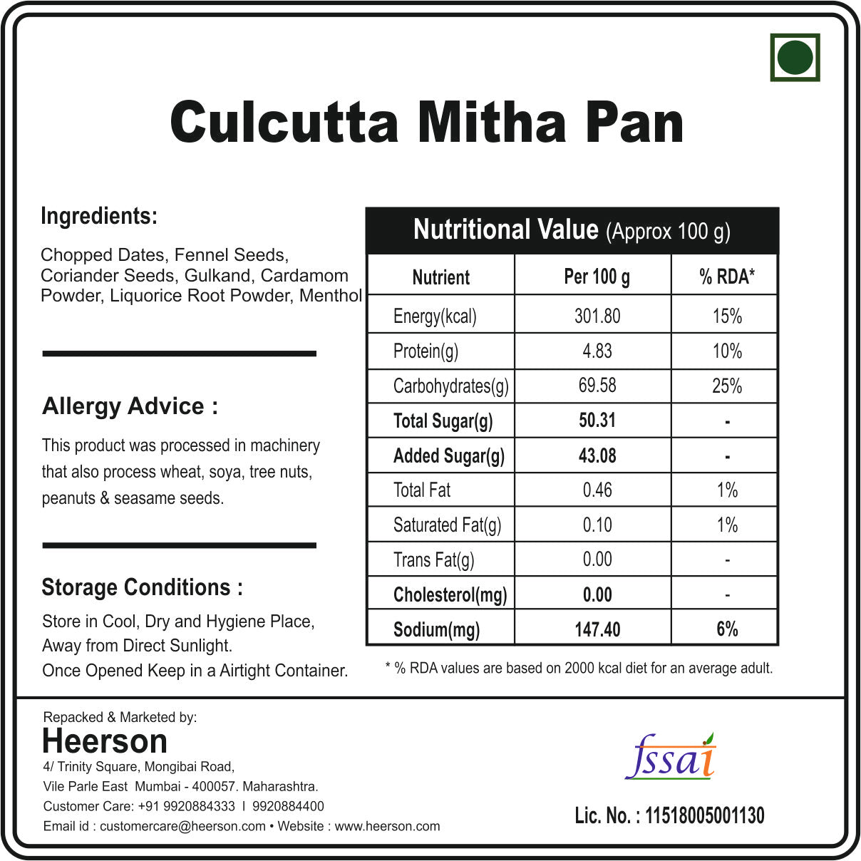 Culcutta Mitha Pan