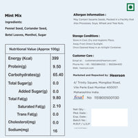 Heerson After Mint. Fennel seed, coriander seed & menthol blend.
