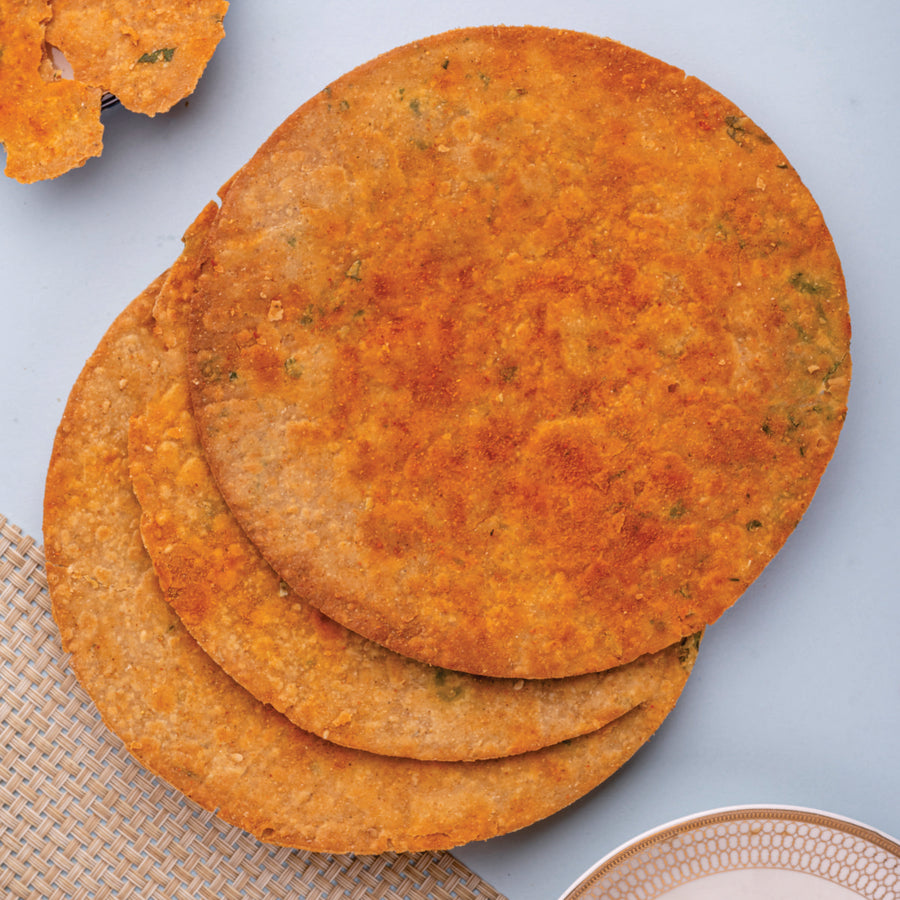 Heerson B.J.P Khakhra. Multigrain crisp khakhra.