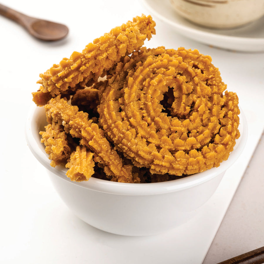 Heerson Bhajani Chakli. Roasted rice and wheat flour blend.
