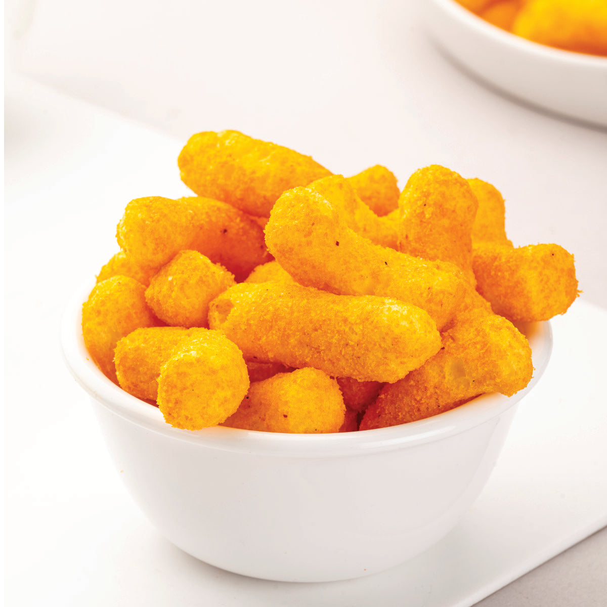 Heerson Corn Ring Cheesy. Crispy cheese-flavored snack.
