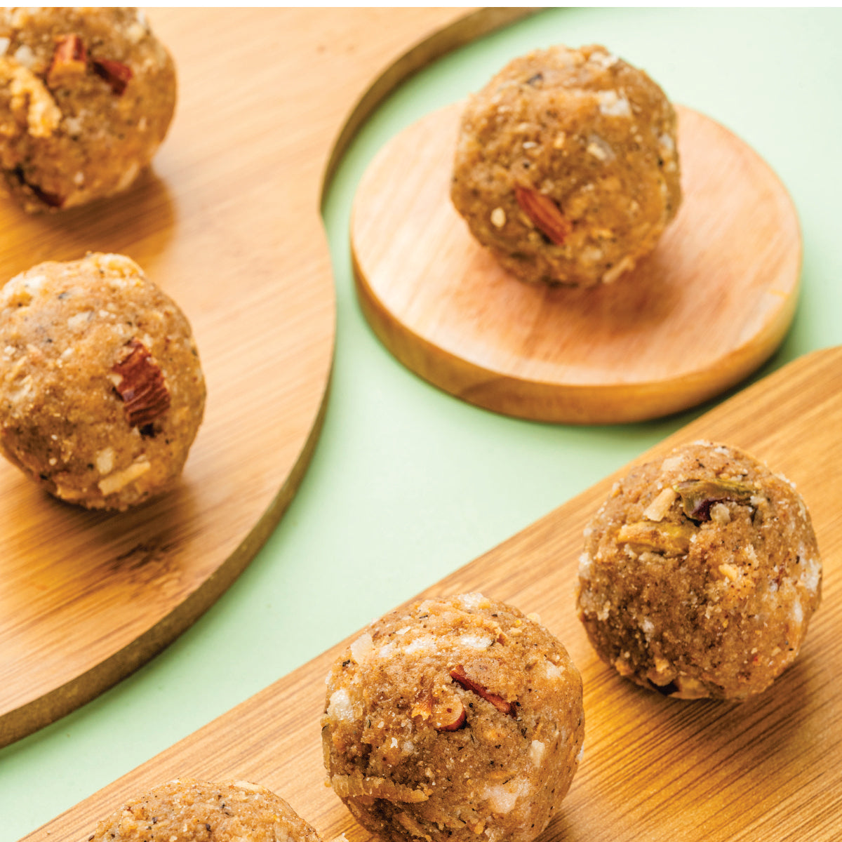 Heerson Dink Ladoo. Assorted nuts and saffron blend.
