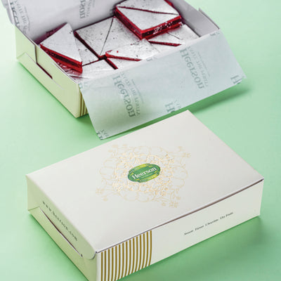 Heerson Jelly Kaju Katri. Premium cashew and strawberry fudge.
