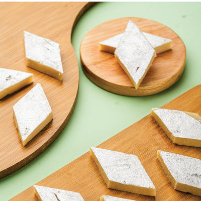 Heerson Kaju Katli. Premium cashew fudge.
