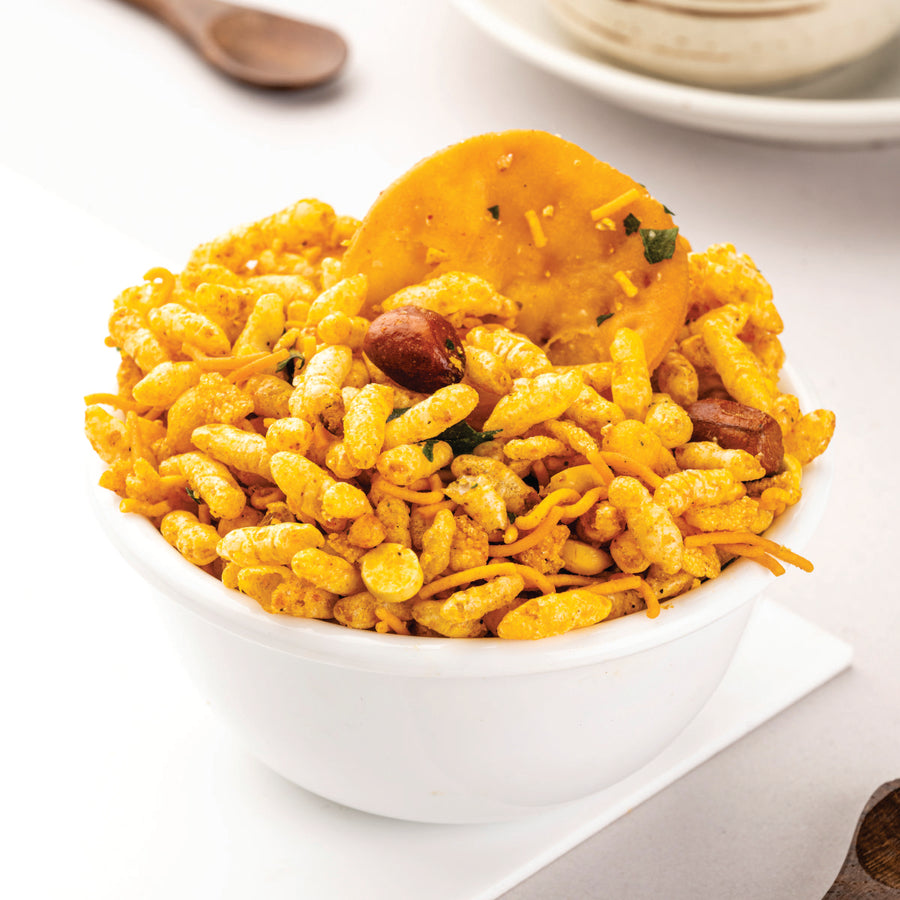 Heerson Masala Bhel. Rice puff and gram flour blend.
