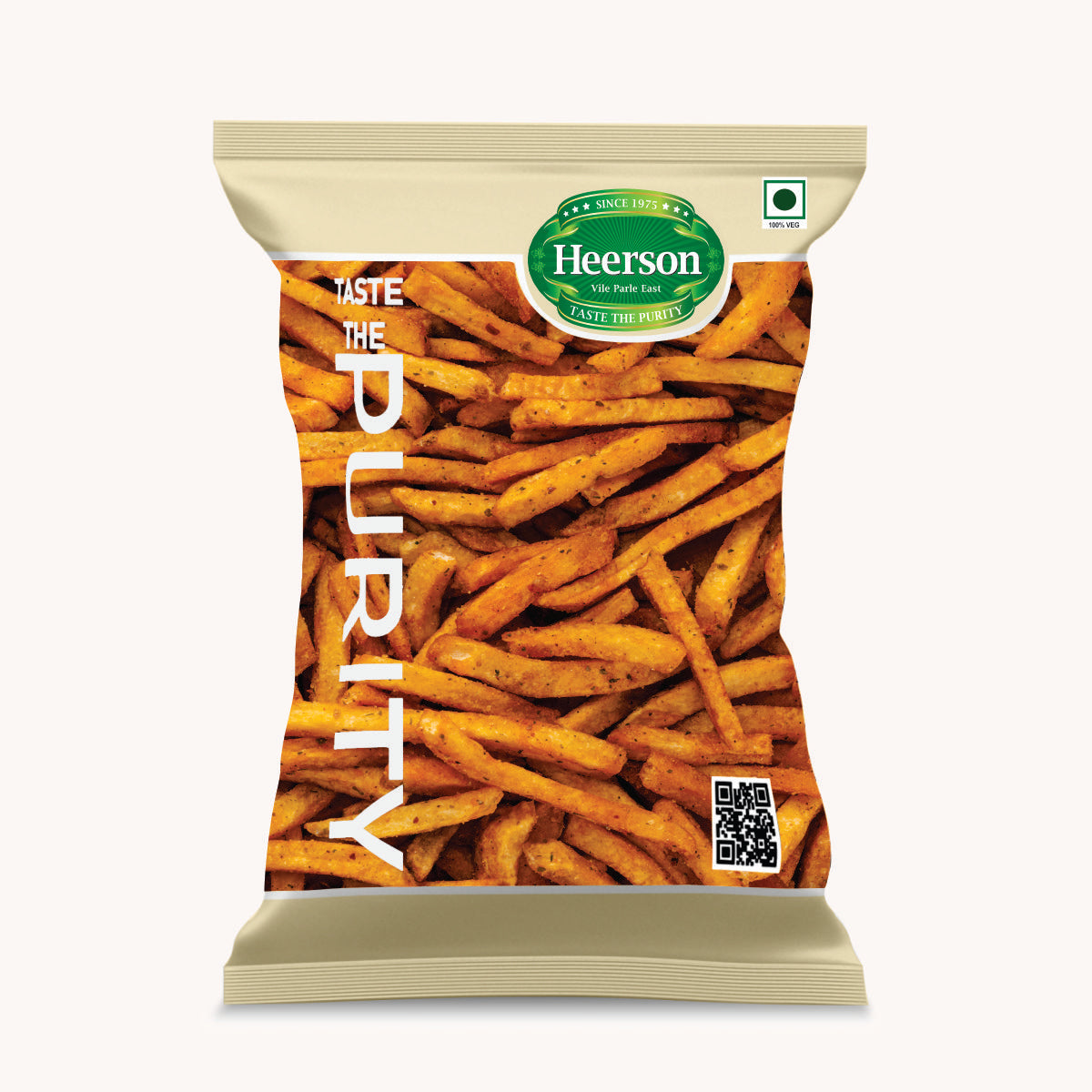 Heerson Masala Sali. Premium spicy potato snack.

