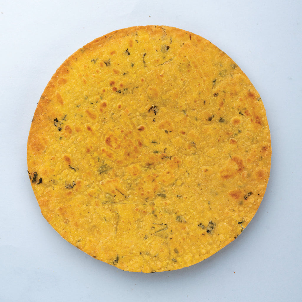 Heerson Methi Khakhra. Whole-wheat snack with fenugreek seeds.
