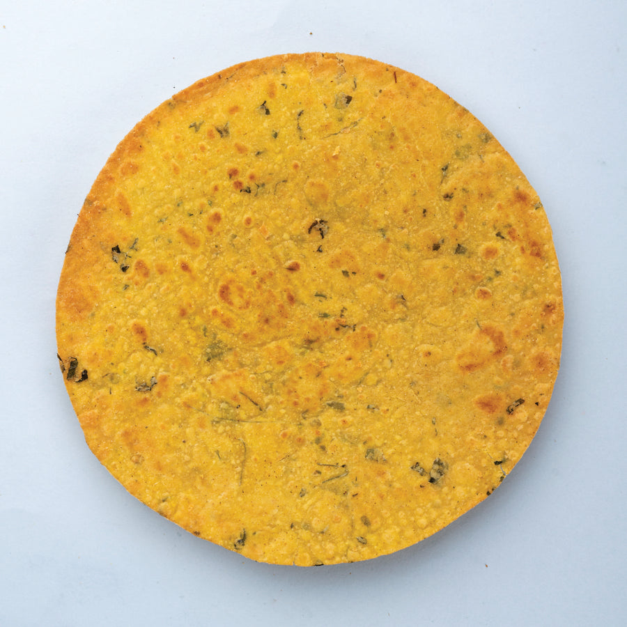 Heerson Methi Khakhra. Whole-wheat snack with fenugreek seeds.
