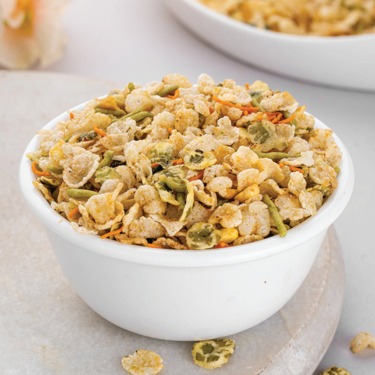 Heerson Nylon Poha Chiwda. Flattened rice flakes and peanuts.
