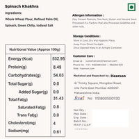 Heerson Palak Khakhra. Thin wheat snack with spinach flavour.
