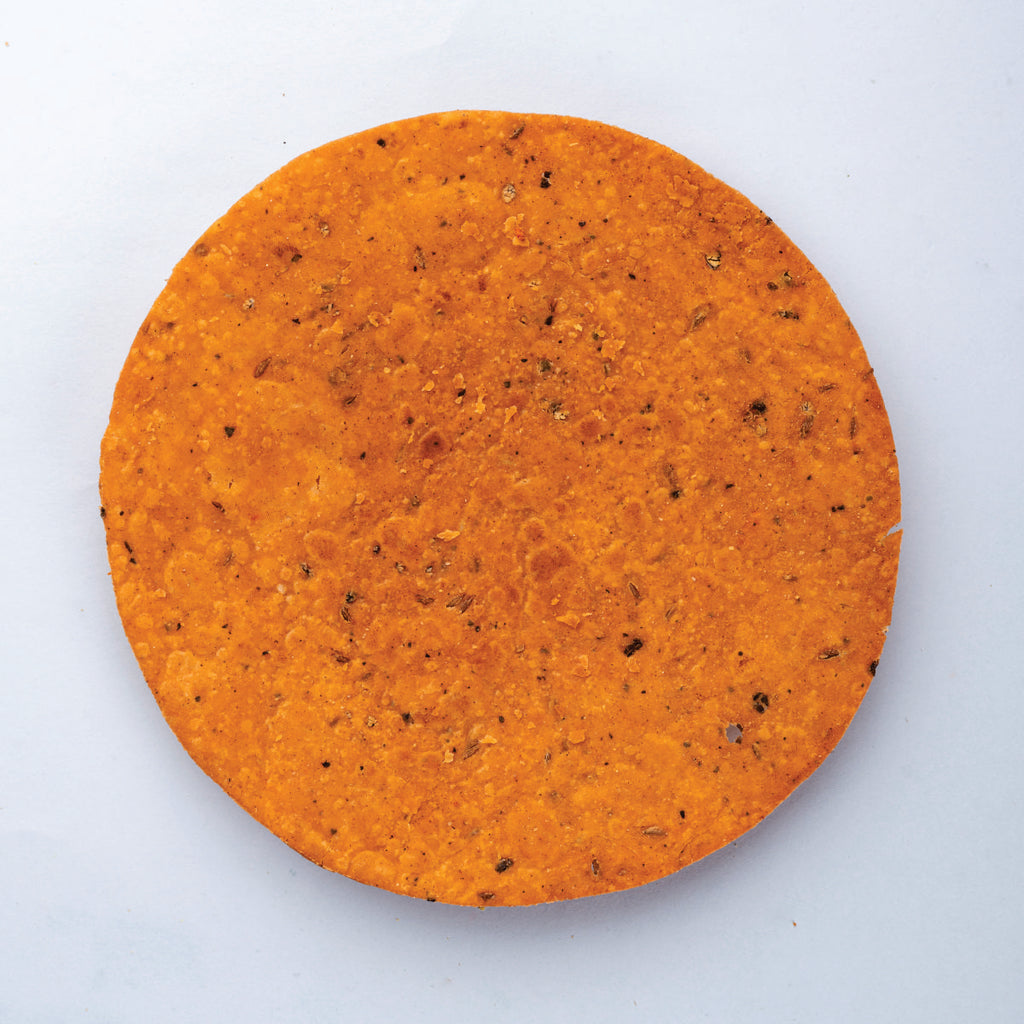 Heerson Pav Bhaji Khakhra. Street-food flavour thin crisp.
