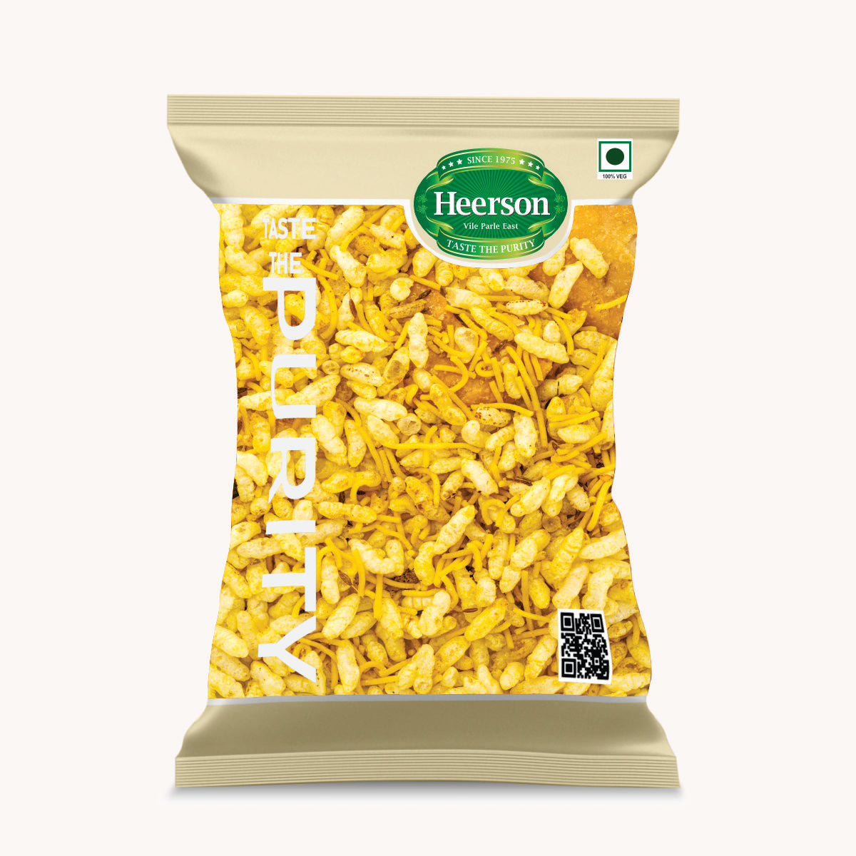 Heerson Sev Kurmura. Premium spiced snack.
