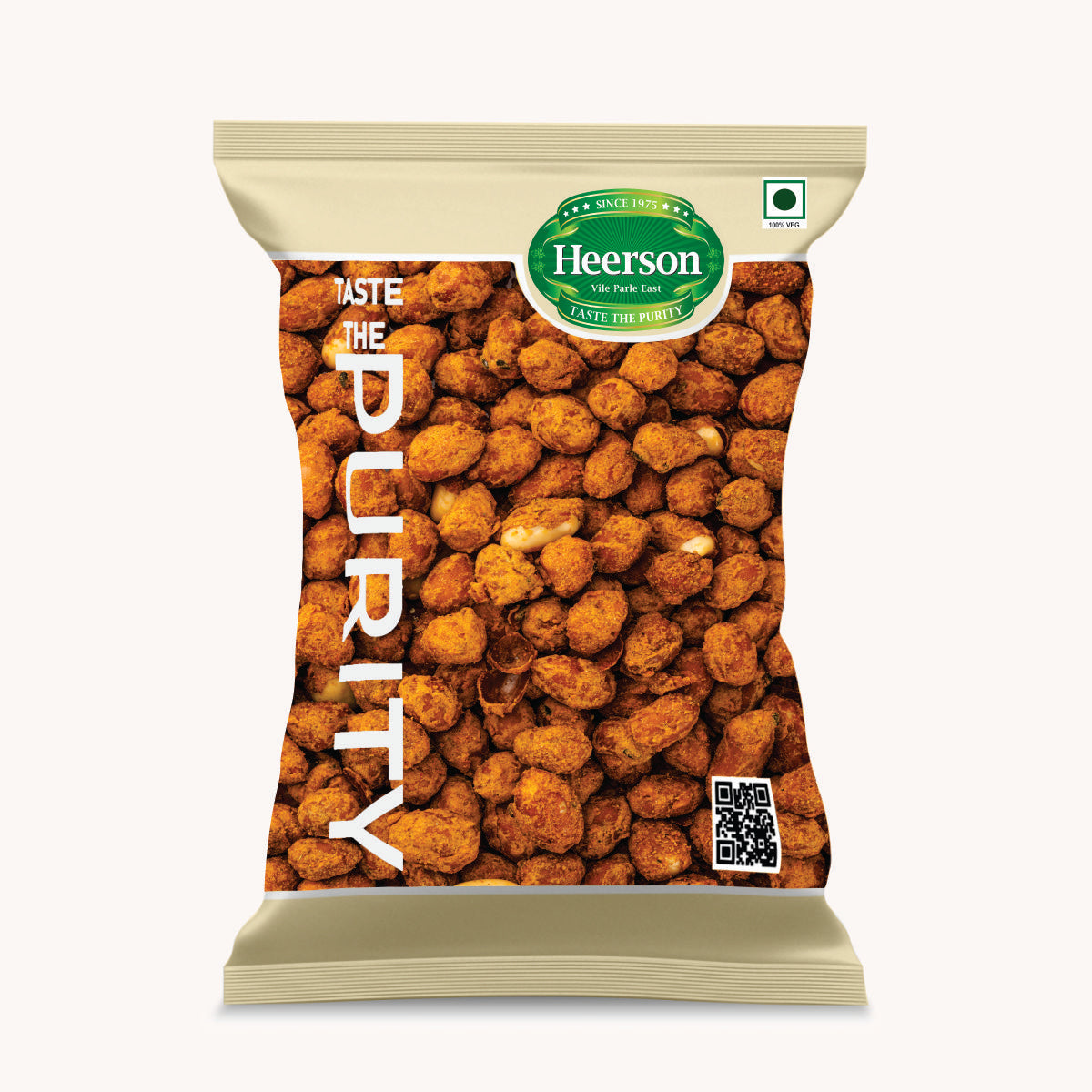 Heerson Sing Bhajiya. Premium peanut snack.
