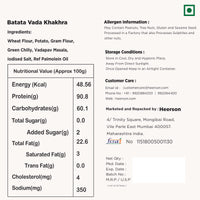 Heerson Vada Pav Khakhra. Premium street-food flavour khakhra.
