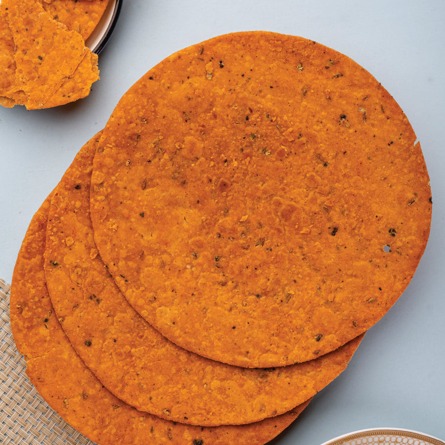 Pav Bhaji Khakhra by Heerson. Premium khakhra snack.
