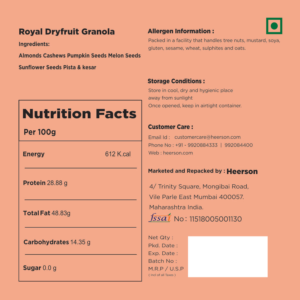 Royal Dryfruit Granola