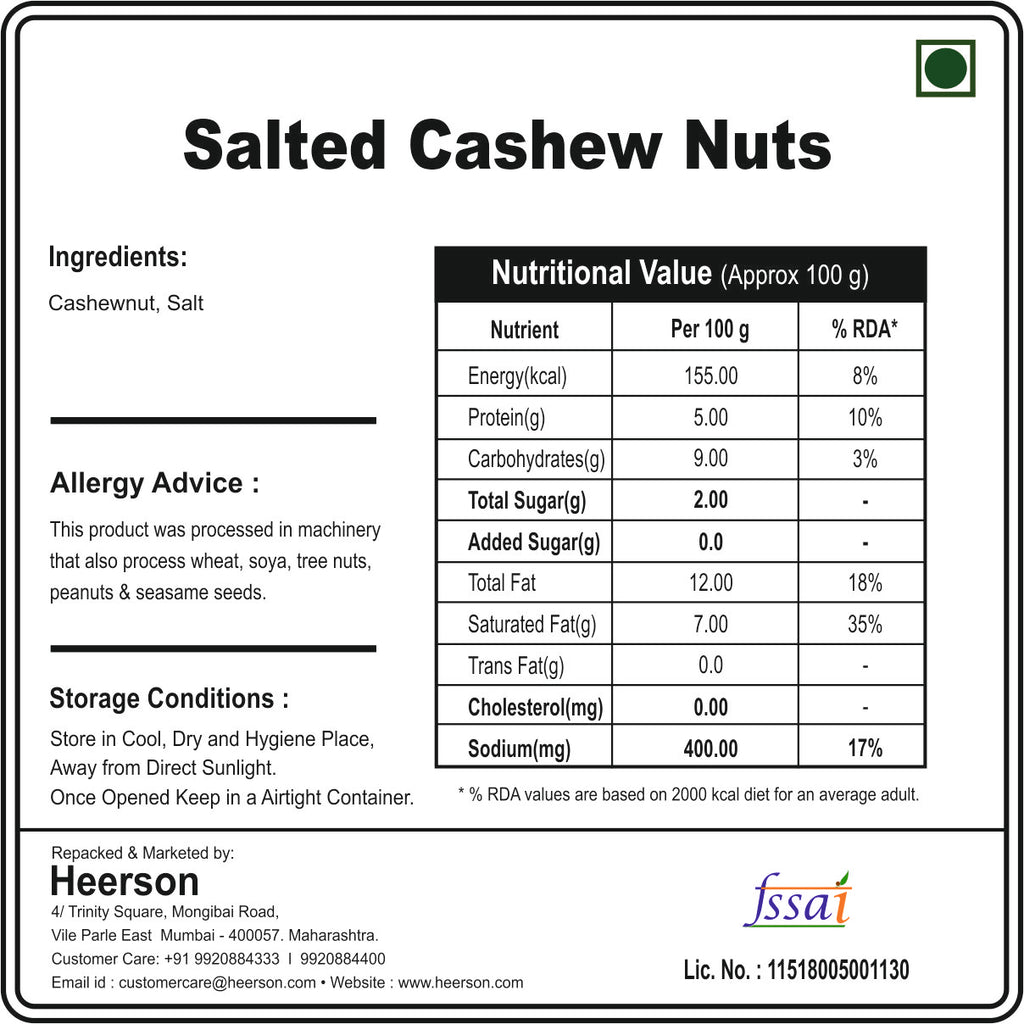 Salted Cashew Nuts