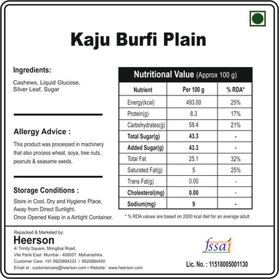 Kaju Burfi Plain