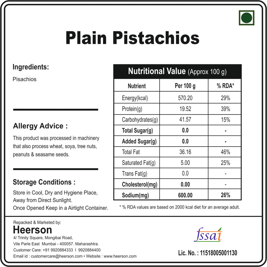 Plain Pistachios